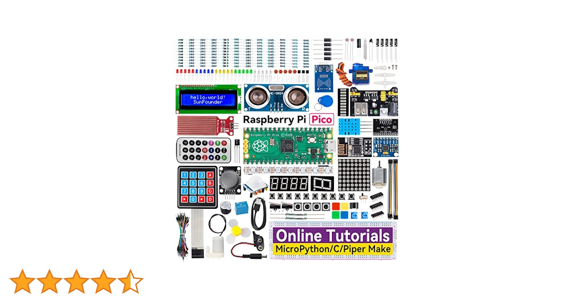 Amazon.co.jp: SunFounder Raspberry Pi Pico 用のスターター